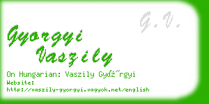 gyorgyi vaszily business card